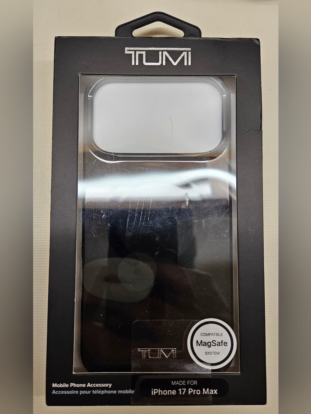 New TUMI MagSafe Phone Case for iPhone 17 Pro Max Black Slim Sleek Design